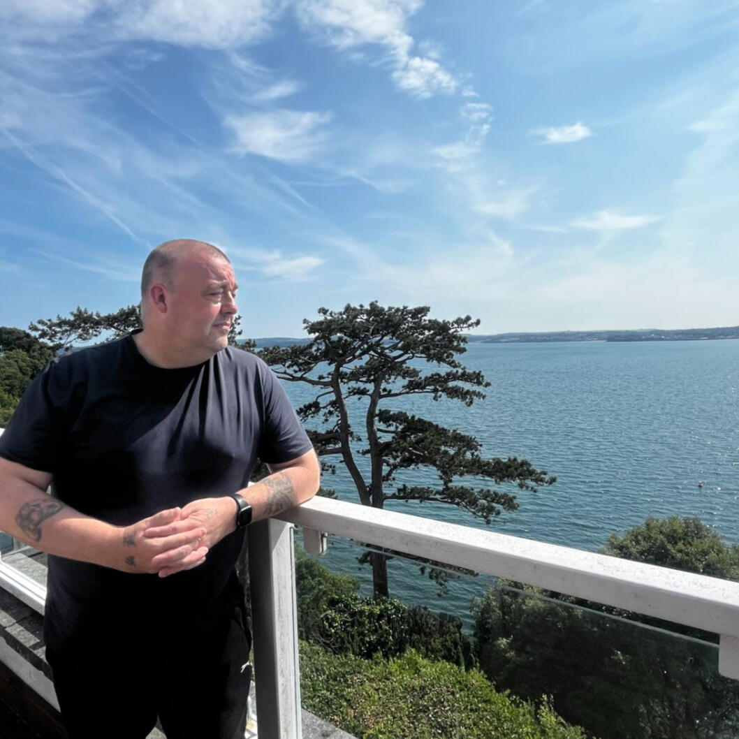 Man looking over the sea